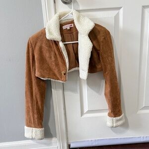 O’dolly Dearest Suede Cropped Jacket